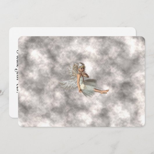 Engel in den Wolken Einladung (Vorne/Hinten)