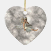 Engel in den Wolken Keramikornament (Hinten)