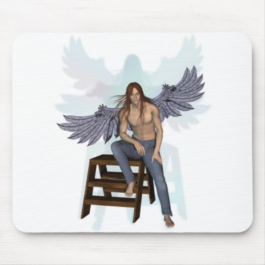Engel in der Blue Jeans Mousepad (Vorne)