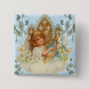 Engel in der Cloud-Taste Button