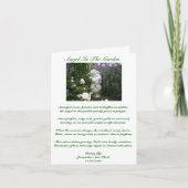 Engel in der Gartengrußkarte Karte (Vorderseite)