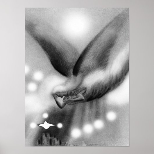 Engel in der Nacht Poster (Vorne)