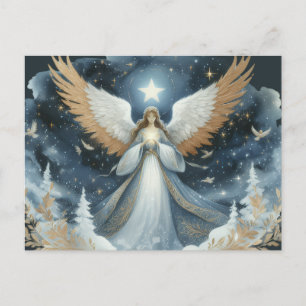 Engel in der schönen Weihnachtsnacht Postkarte