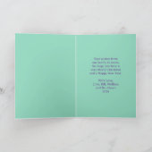 Engel in einer Weihnachtsbaumkarte Karte (Innenseite)