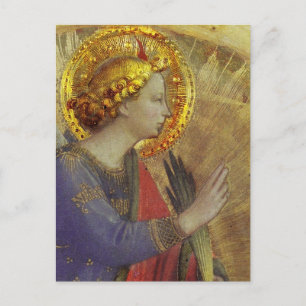 Engel in Gold Postkarte