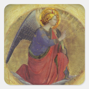 Engel in Gold Quadratischer Aufkleber