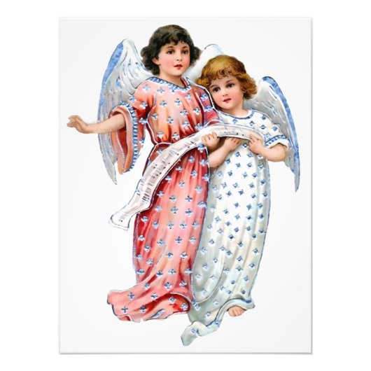 Engel in Rosa und Blau  Fotodruck (Vorne)