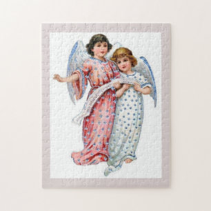 Engel in Rosa und Blau Puzzle