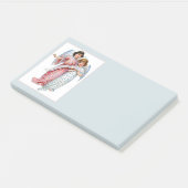 Engel in rosa und blauer Post-it-Notiz Post-it Klebezettel (angewinkelt)