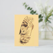 Engel in Rosa und Gold Postkarte (Stehend Vorderseite)