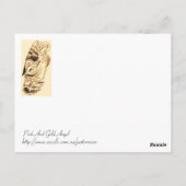 Engel in Rosa und Gold Postkarte (Rückseite)