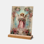 Engel in roter Farbe Vintag Acrylschild (Winkel)