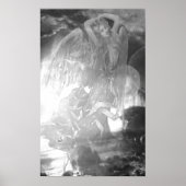 Engel in Schwarz und Weiß Poster (Vorne)