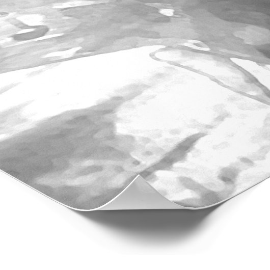 Engel in Schwarz und Weiß Poster (Ecke)