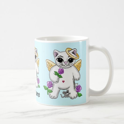Engel Katzenengel Kaffeetasse (Rechts)