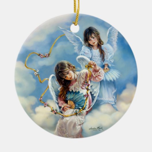 Engel Keramik Ornament (Vorne)