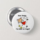 Engel Lieber Santa Button (Vorne & Hinten)