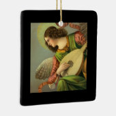 Engel malt mit Mandoline  Keramikornament (Rechts)