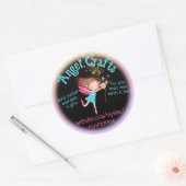 Engel-Märchengarn Strickkronen, Handwerkskunst Runder Aufkleber (Umschlag)