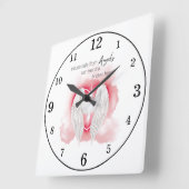 Engel | Mend a Broken Heart Quadratische Wanduhr (Winkel)