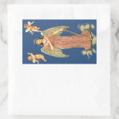 Engel mit Anker Rechteckiger Aufkleber (Tasche)