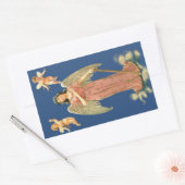 Engel mit Anker Rechteckiger Aufkleber (Umschlag)