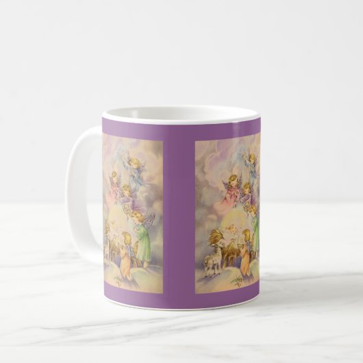 Engel mit Baby Jesus Kaffeetasse (Vorderseite Links)