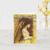 Engel mit Beileid Note Card Karte (Gelbe Blume)