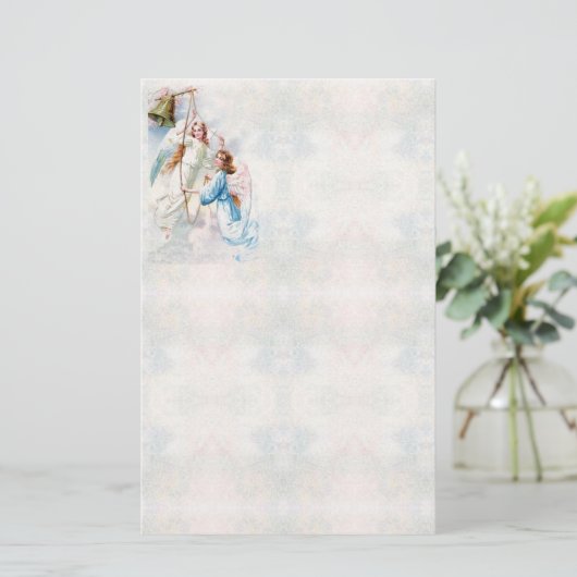 Engel mit Bell Stationery Briefpapier (Stehend Vorderseite)