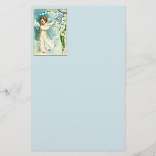Engel mit Blauer Glocke Briefpapier (Vorderseite)