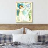 Engel mit Blauer Glocke Leinwanddruck (Insitu (Schlafzimmer))