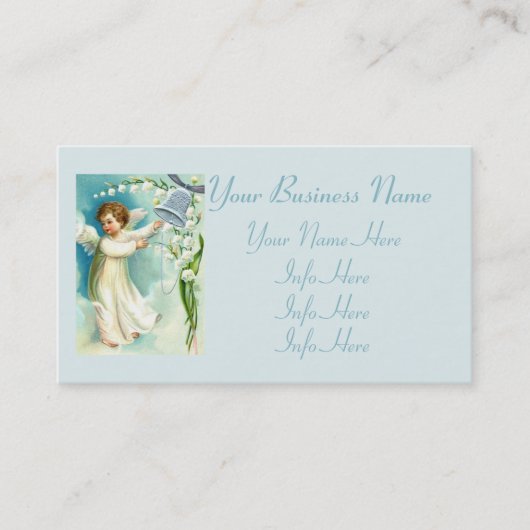 Engel mit Blauer Glocke Visitenkarte (Vorderseite)
