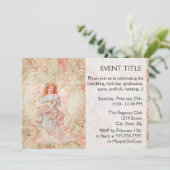 Engel mit Blume Einladung (Stehend Vorderseite)