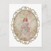 Engel mit Blume Postkarte (Vorderseite)