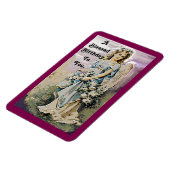 Engel mit Blumen Geburtstagsmagnet Magnet (Linke Seite)