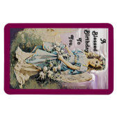 Engel mit Blumen Geburtstagsmagnet Magnet (Horizontal)