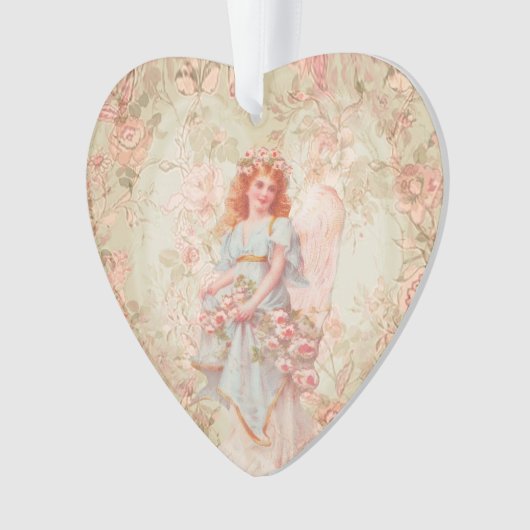 Engel mit Blumen Ornament (Vorderseite)