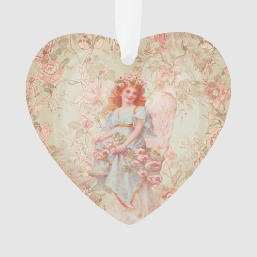 Engel mit Blumen Ornament (Vorderseite)