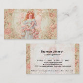 Engel mit Blumen Visitenkarte (Vorne/Hinten)
