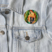 Engel mit Blumenzweig Button (Beispiel)