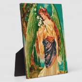 Engel mit Blumenzweig Fotoplatte (Seite)