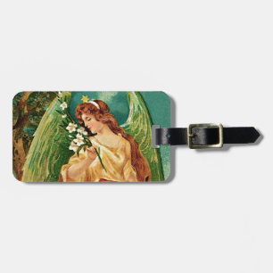 Engel mit Blumenzweig Gepäckanhänger