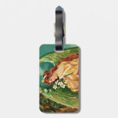 Engel mit Blumenzweig Gepäckanhänger (Rückseite vertikal)