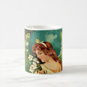 Engel mit Blumenzweig Kaffeetasse (Mittel)