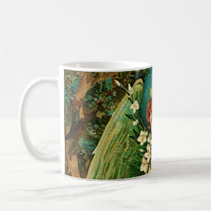 Engel mit Blumenzweig Kaffeetasse