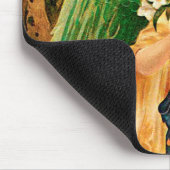 Engel mit Blumenzweig Mousepad (Ecke)