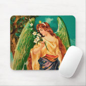 Engel mit Blumenzweig Mousepad (Mit Mouse)