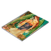 Engel mit Blumenzweig Notizblock (Linke Seite)