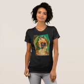 Engel mit Blumenzweig T-Shirt (Vorne ganz)