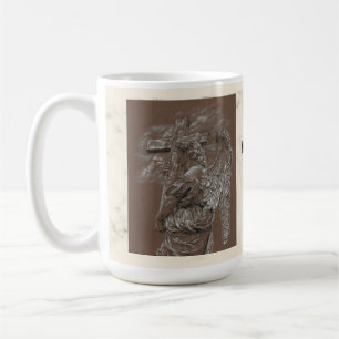 Engel mit Cross-Coffee-Tasse Kaffeetasse